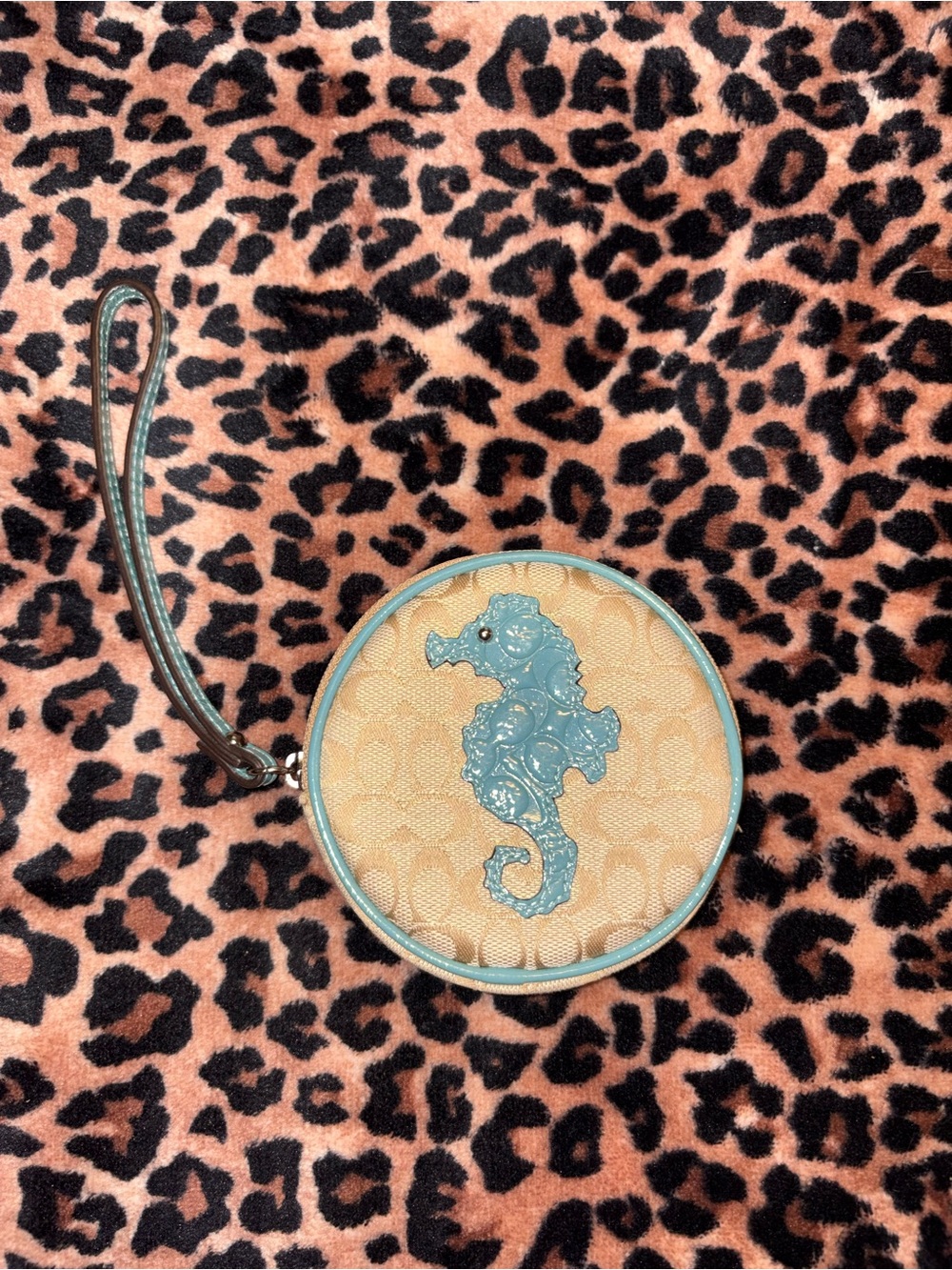 Coach coin purse/wristlet with seahorse